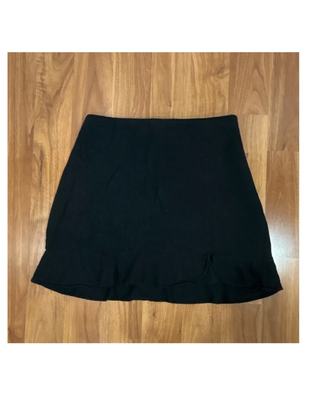 Abercrombie & Fitch Black Ruffle-Hem Mini Skirt